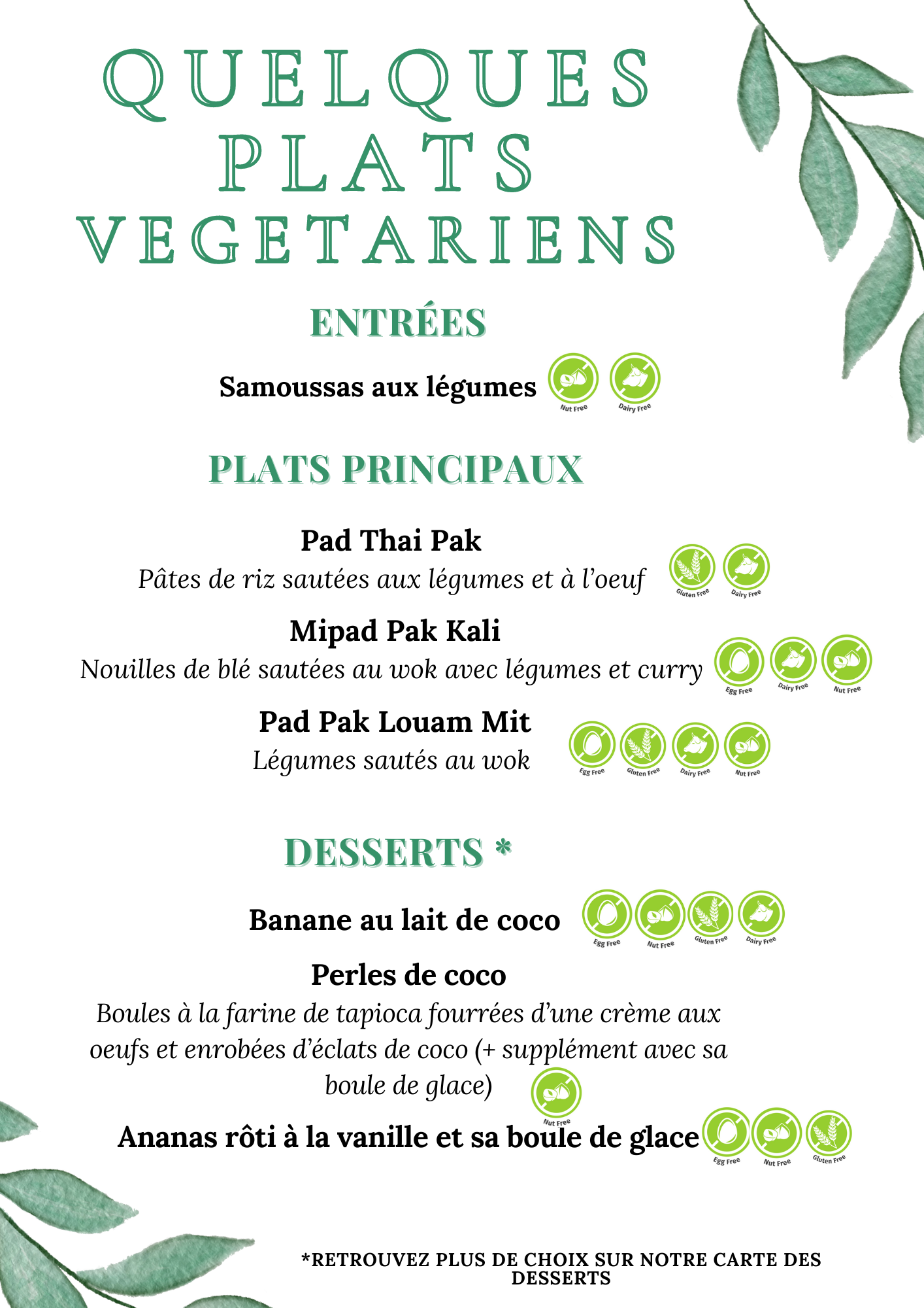 Menu Resto Végé